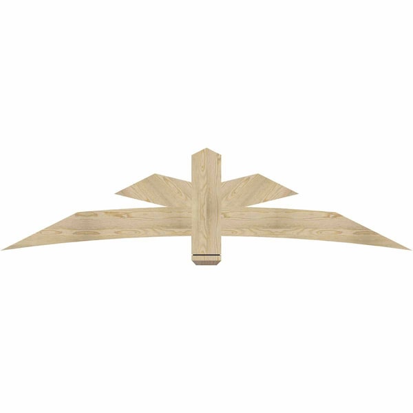 Ekena Millwork Alberta Rough Sawn Timber Gable Bracket, Douglas Fir, 84"W x 21"H x 2"D x 6"F, 6/12 Pitch GBW084X21X0206ALB00RDF - main